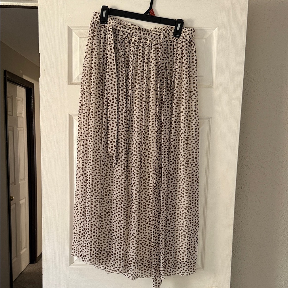 Joie Brown and Cream Maxi Skirt